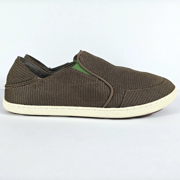 Olukai Nohea Mesh Mustang Green Men’s Slip On Shoes Size 10 M Casual Comfort - Picture 8 of 16